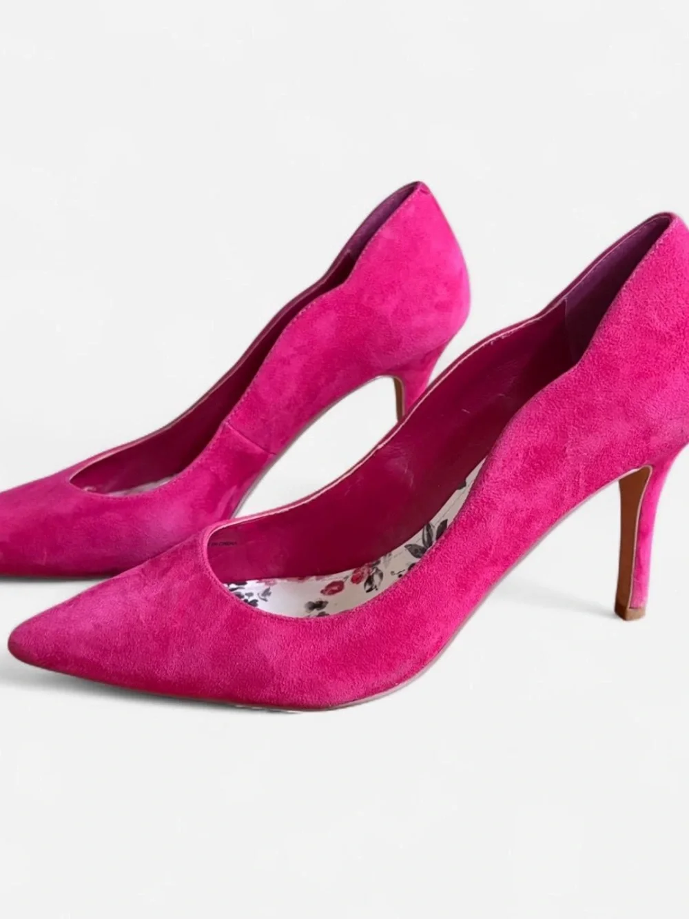Hot Pink Suede Heels <3